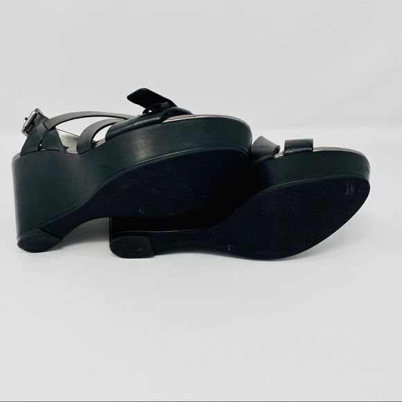 Marc Fisher - Black Faux-Leather Platform … - Picture 5 of 8